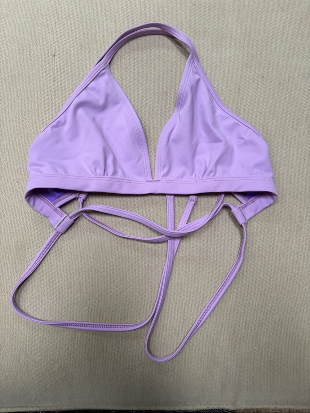Jolyn Clothing Lavender Halter Swim Top
